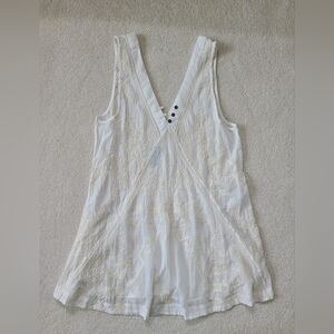 NWT Intimately Free People White Embroidered Tunic Dress Sz M